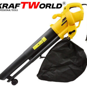 Електрически листосъбирач KraftWorld 3500W с три режима - издухване, засмукване и раздробяване